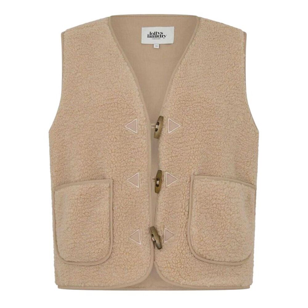 Lollys Laundry Womens/Ladies Hugo Patterned Fleece Vest / Beige